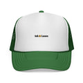 Roadside Trucker Cap, personalized trucker hat with a custom photo and name, Green, front view
