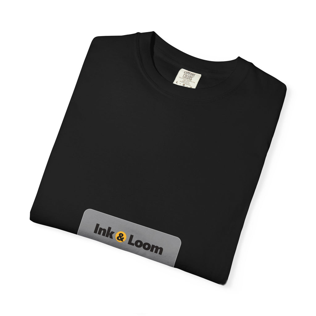 Sunday Garment-Dyed Tee, Dark Colors, personalized garment-dyed t-shirt with a custom photo and name, Navy, front view