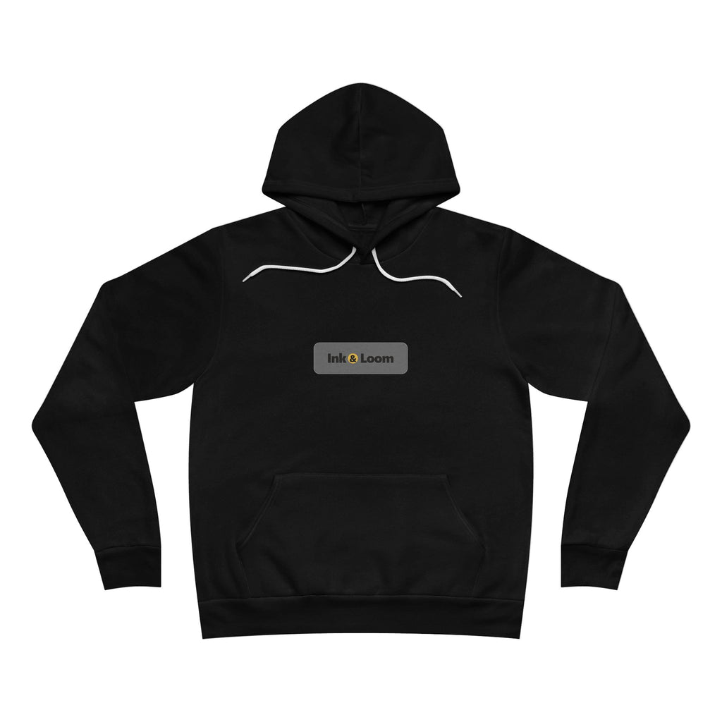 Cloud Sponge Fleece Hoodie, Dark Colors, personalized sponge fleece hoodie with a custom photo and name, Black, front view