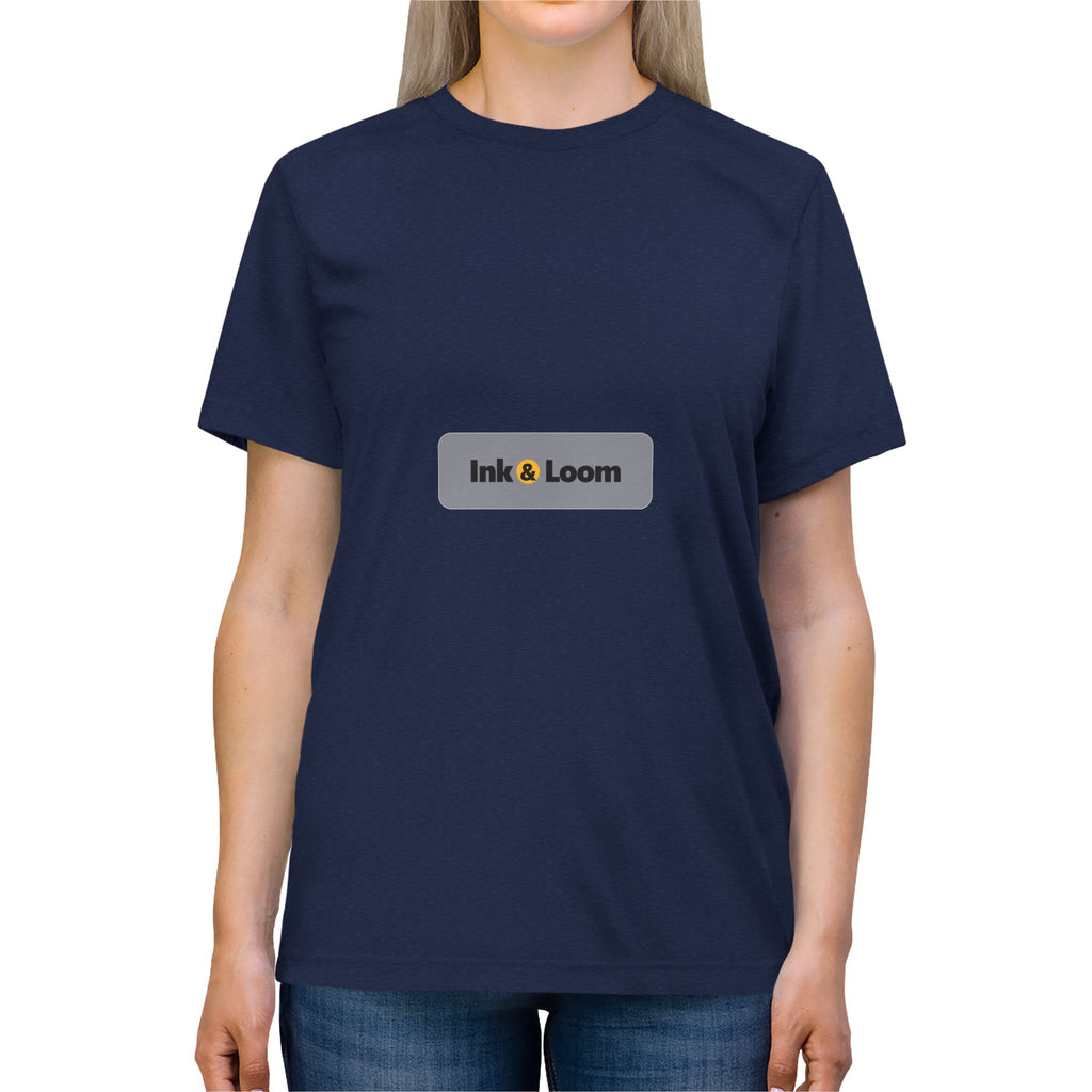 Featherlight Triblend Tee, personalized triblend t-shirt with a custom photo and name, True Royal TriBlend, front view