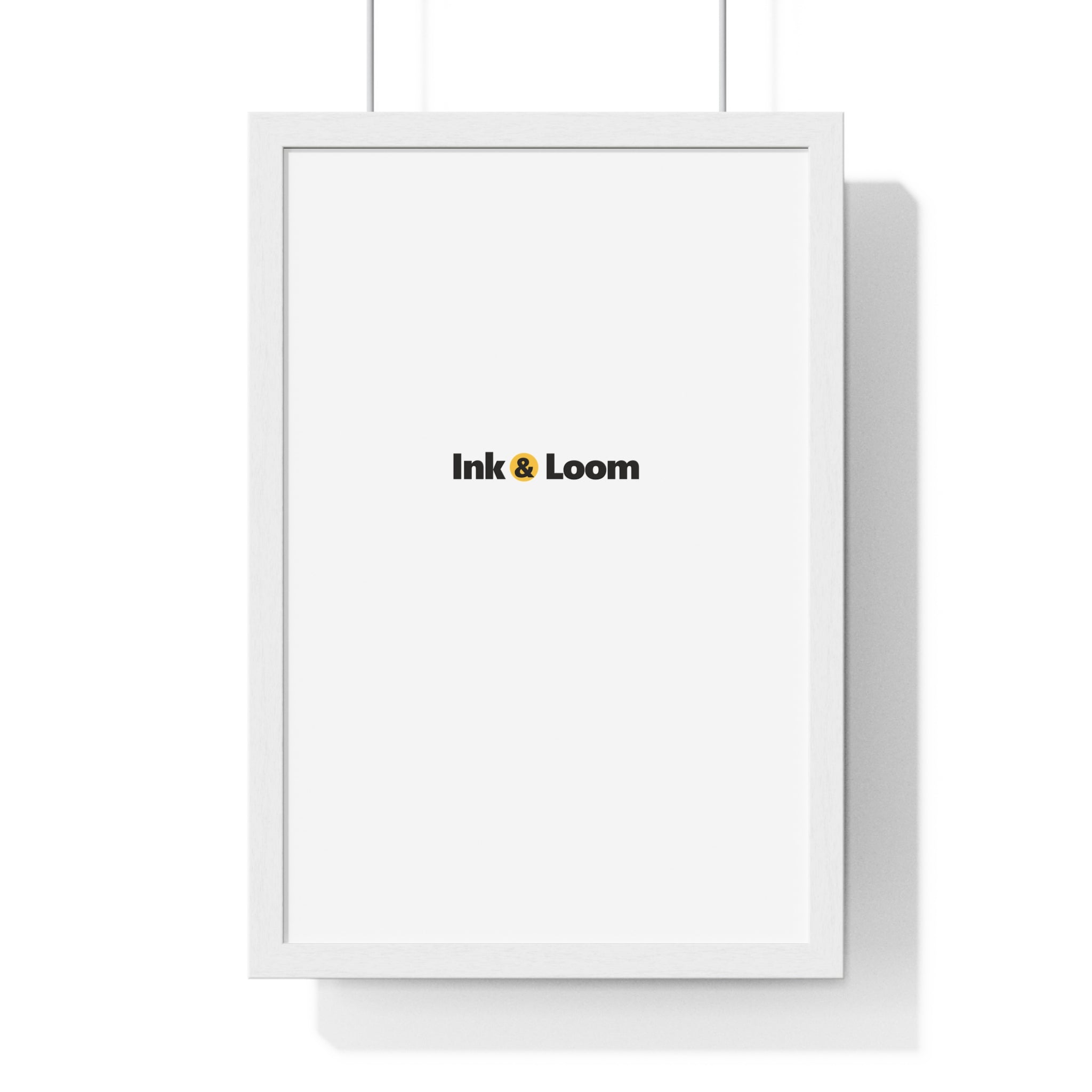 Gallery Framed Poster, personalized framed photo print with a custom photo and name, White, front view