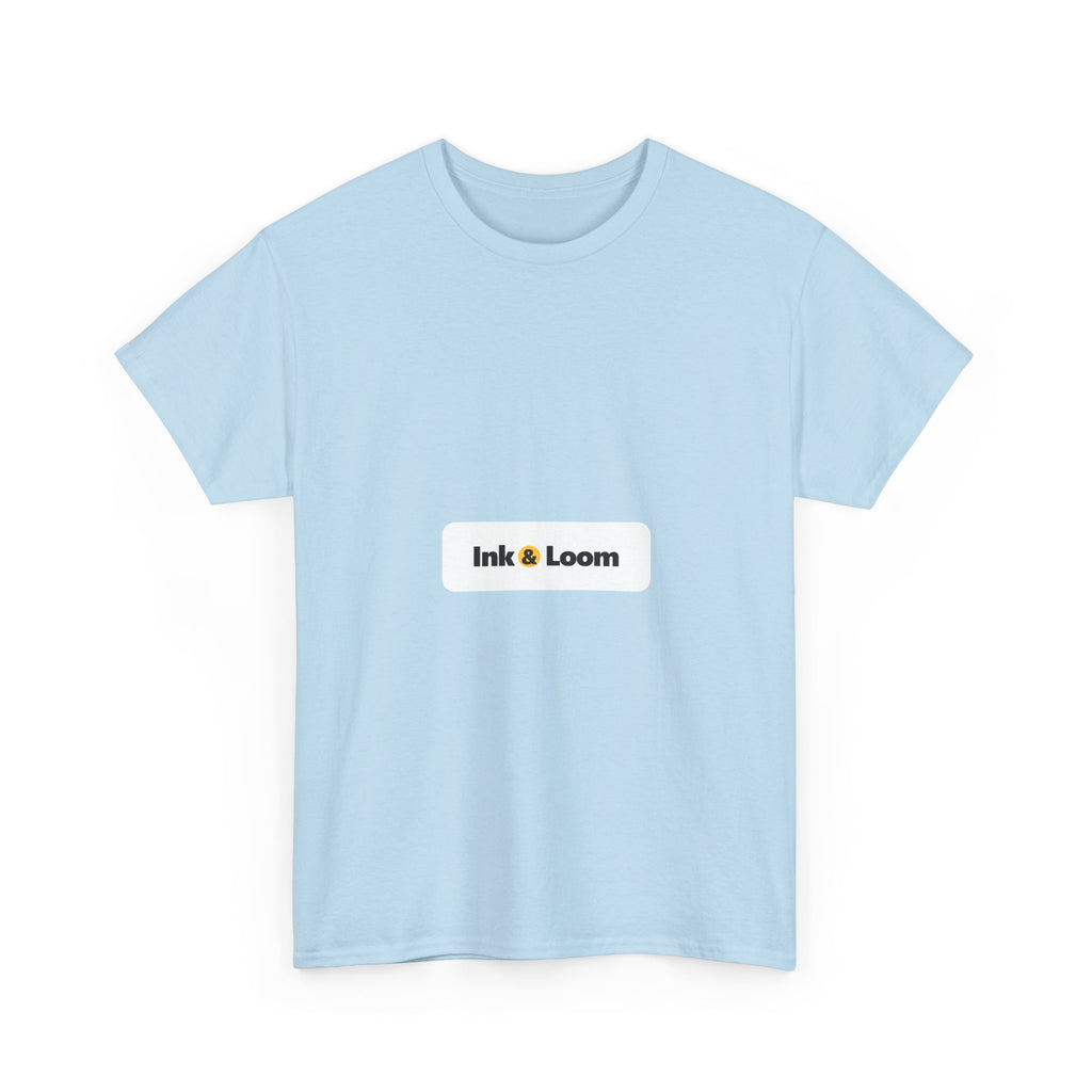 Heritage Heavy Cotton Tee, personalized heavy cotton t-shirt with a custom photo and name, Carolina Blue, front view