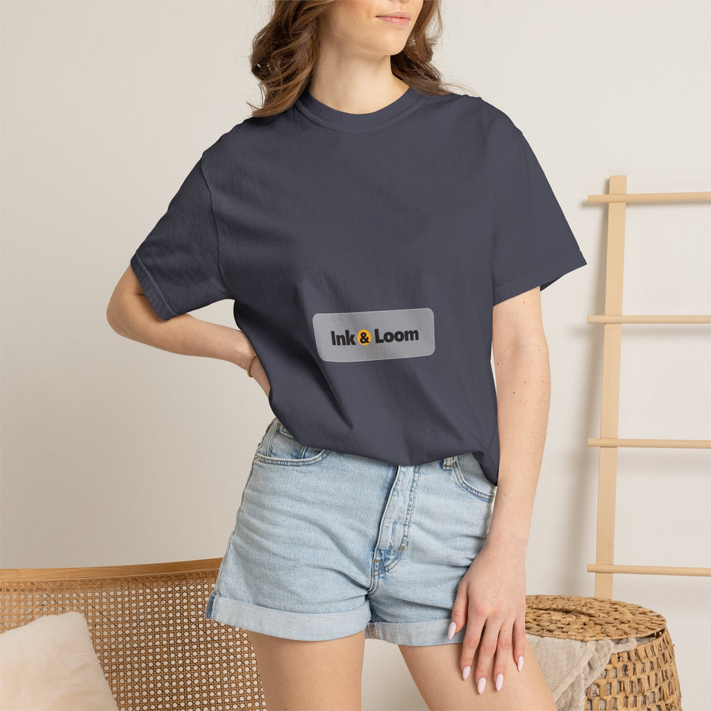Sunday Garment-Dyed Tee, Dark Colors, personalized garment-dyed t-shirt with a custom photo and name, Red, front view
