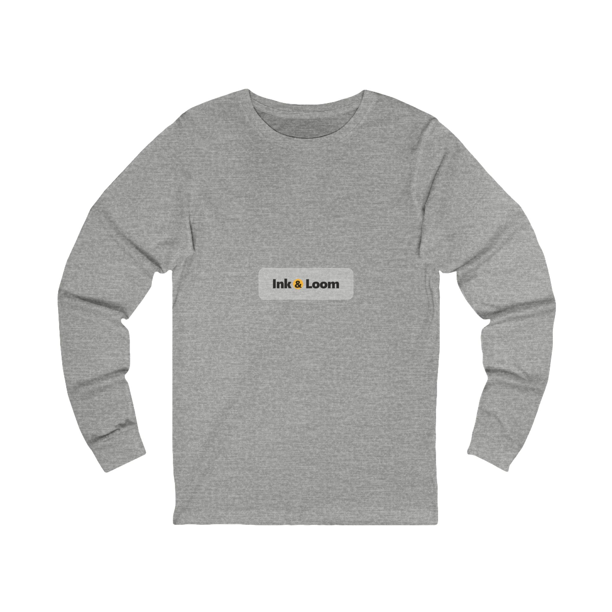 Long Haul Long Sleeve Tee, personalized long sleeve t-shirt with a custom photo and name, Athletic Heather, front view
