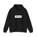 Hearth Pullover Hoodie, Dark Colors, personalized pullover hoodie with a custom photo and name, Black, front view