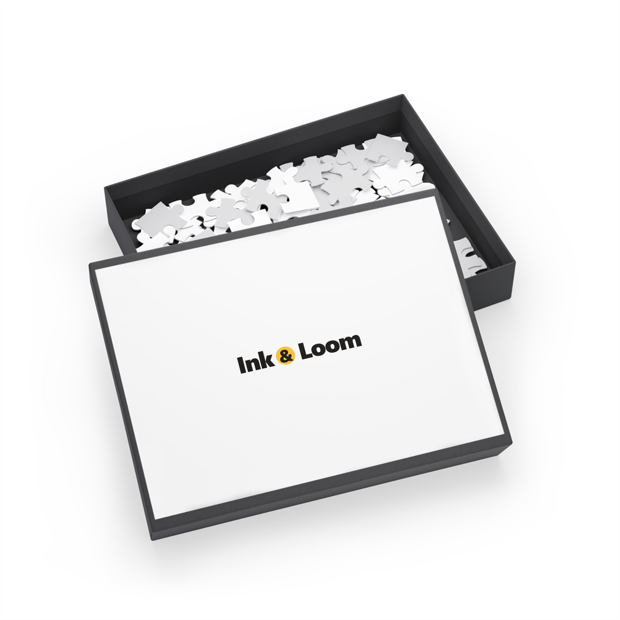 Family Night Photo Puzzle, personalized photo jigsaw puzzle with a custom photo and name, front view