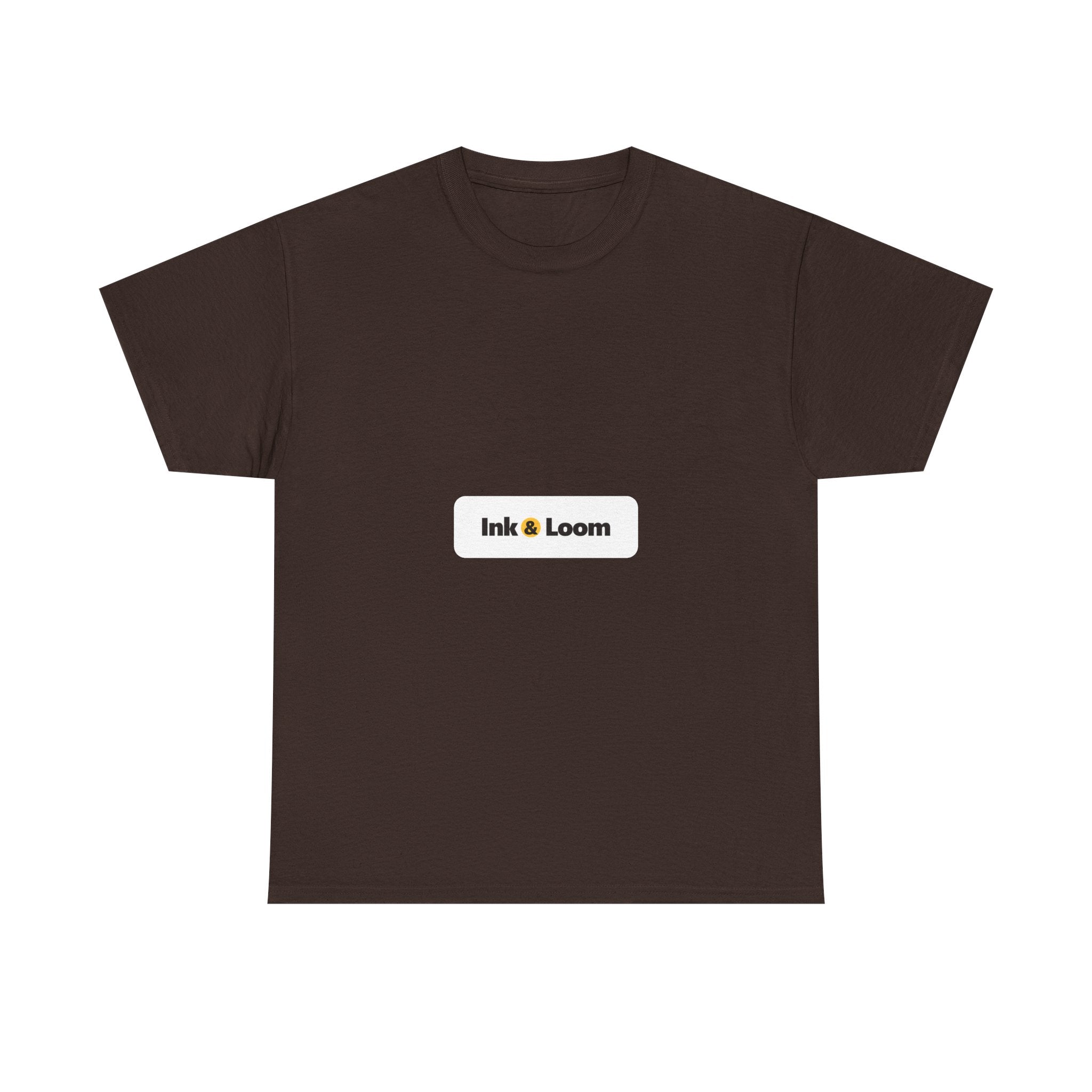 Heritage Heavy Cotton Tee, Dark Colors, personalized heavy cotton t-shirt with a custom photo and name, Dark Chocolate, front view