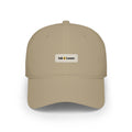 Classic Low Profile Cap, personalized dad hat with a custom photo and name, Khaki, front view