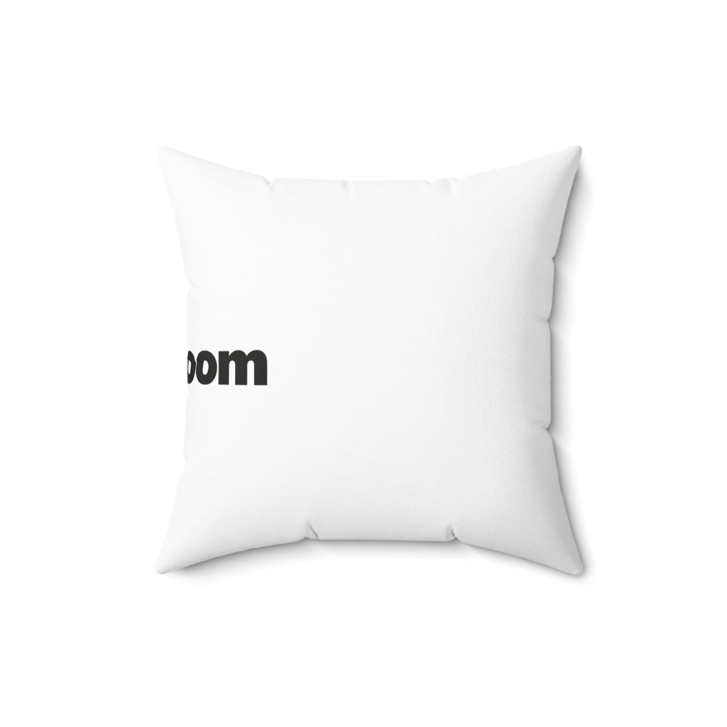 Memory Lane Square Pillow, personalized photo pillow with a custom photo and name, front view
