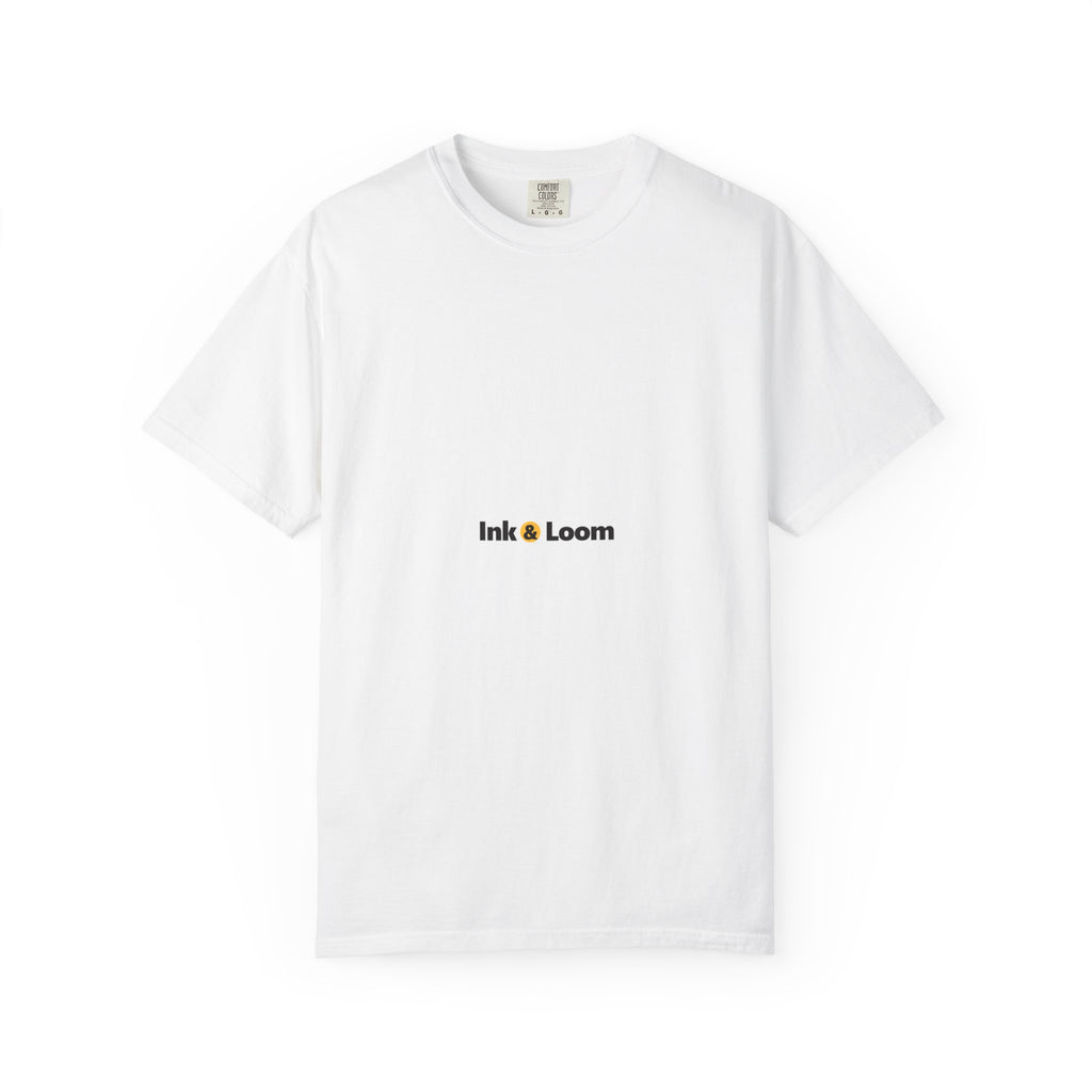 Sunday Garment-Dyed Tee, personalized garment-dyed t-shirt with a custom photo and name, White, front view