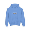 Little Legend Youth Hoodie, personalized kids hoodie with a custom photo and name, Carolina Blue, front view
