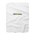 Snug Sherpa Fleece Blanket, personalized sherpa fleece blanket with a custom photo and name, front view