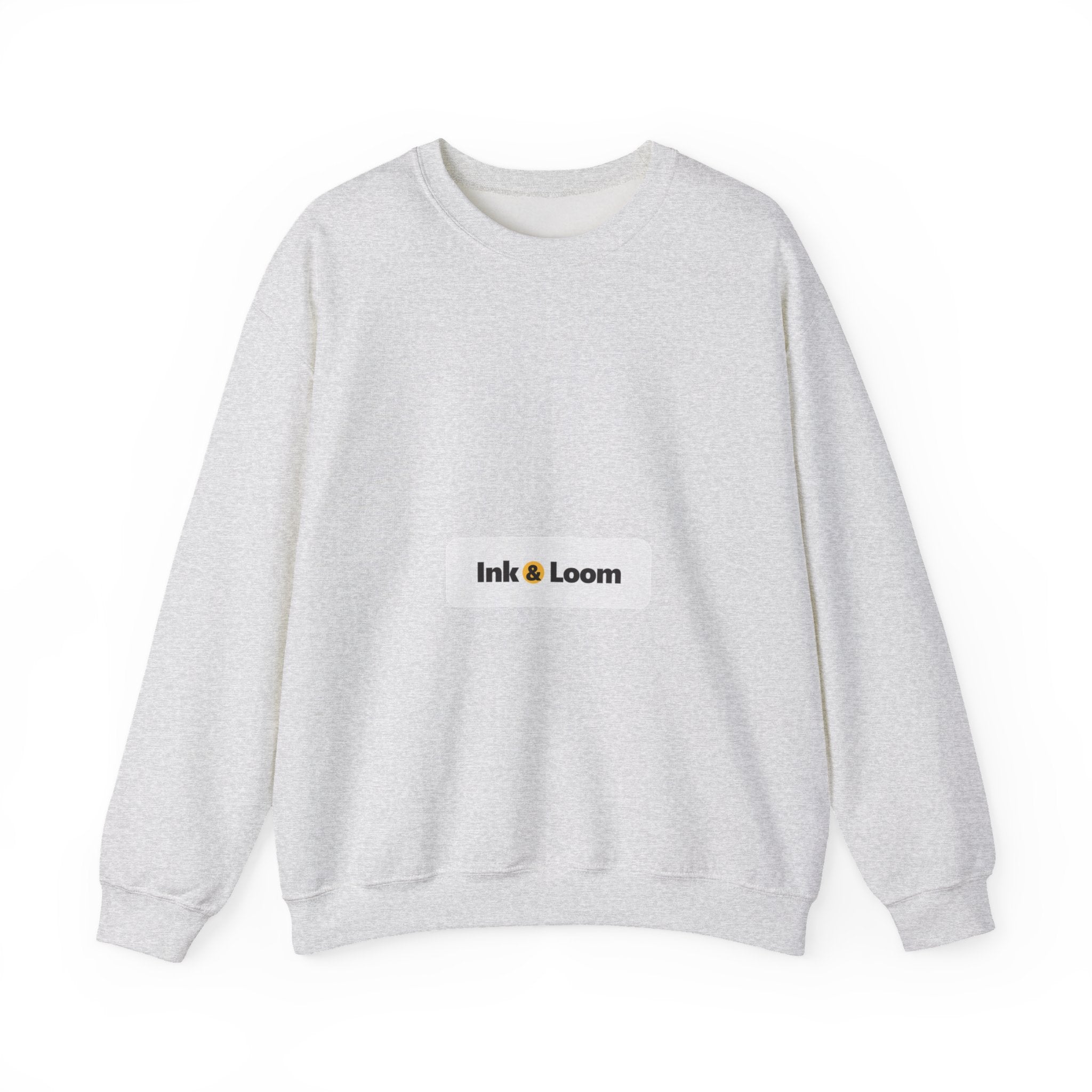 Cozy Crewneck Sweatshirt, personalized crewneck sweatshirt with a custom photo and name, Ash, front view