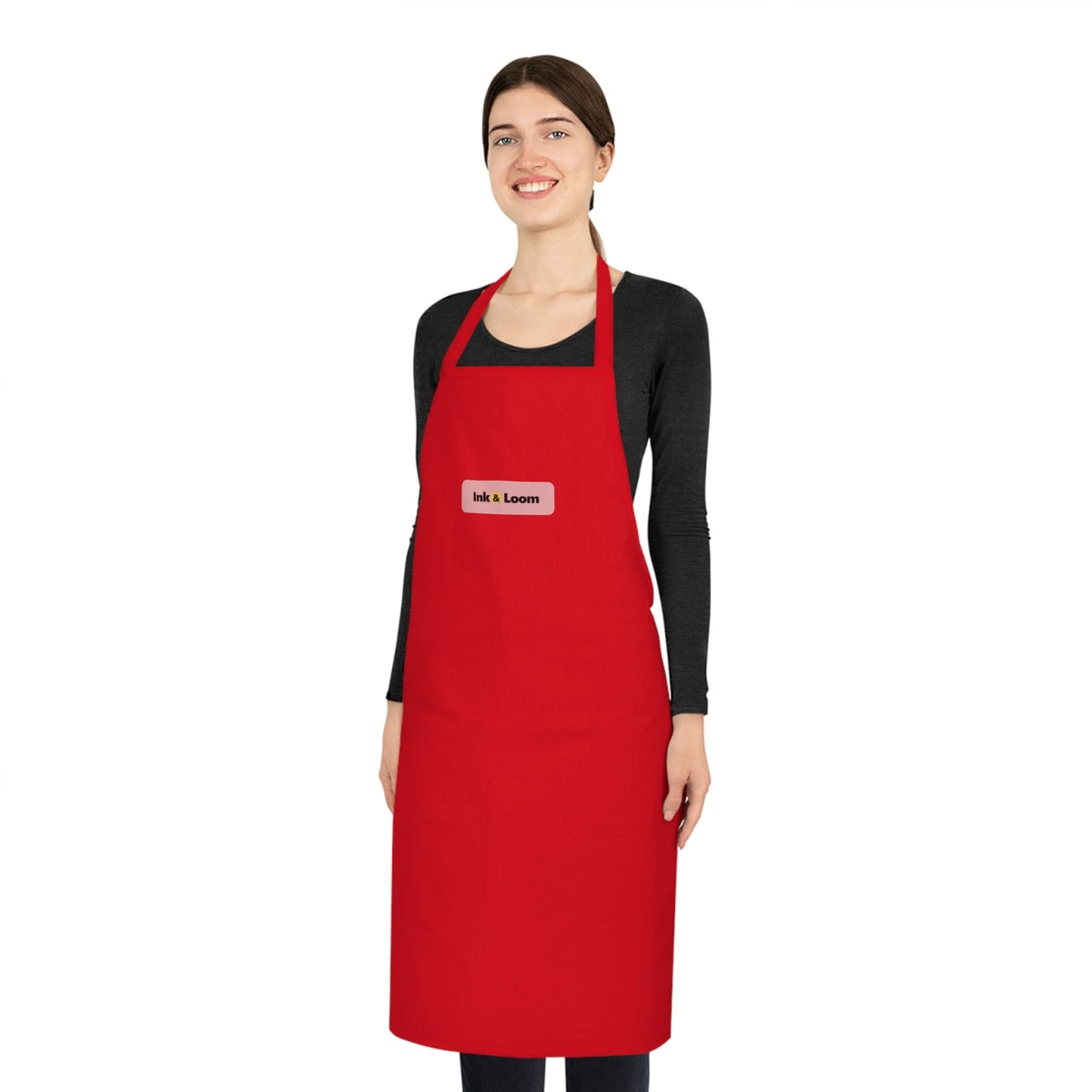 Kitchen Hero Apron, Dark Colors, personalized apron with a custom photo and name, Royal Blue, front view