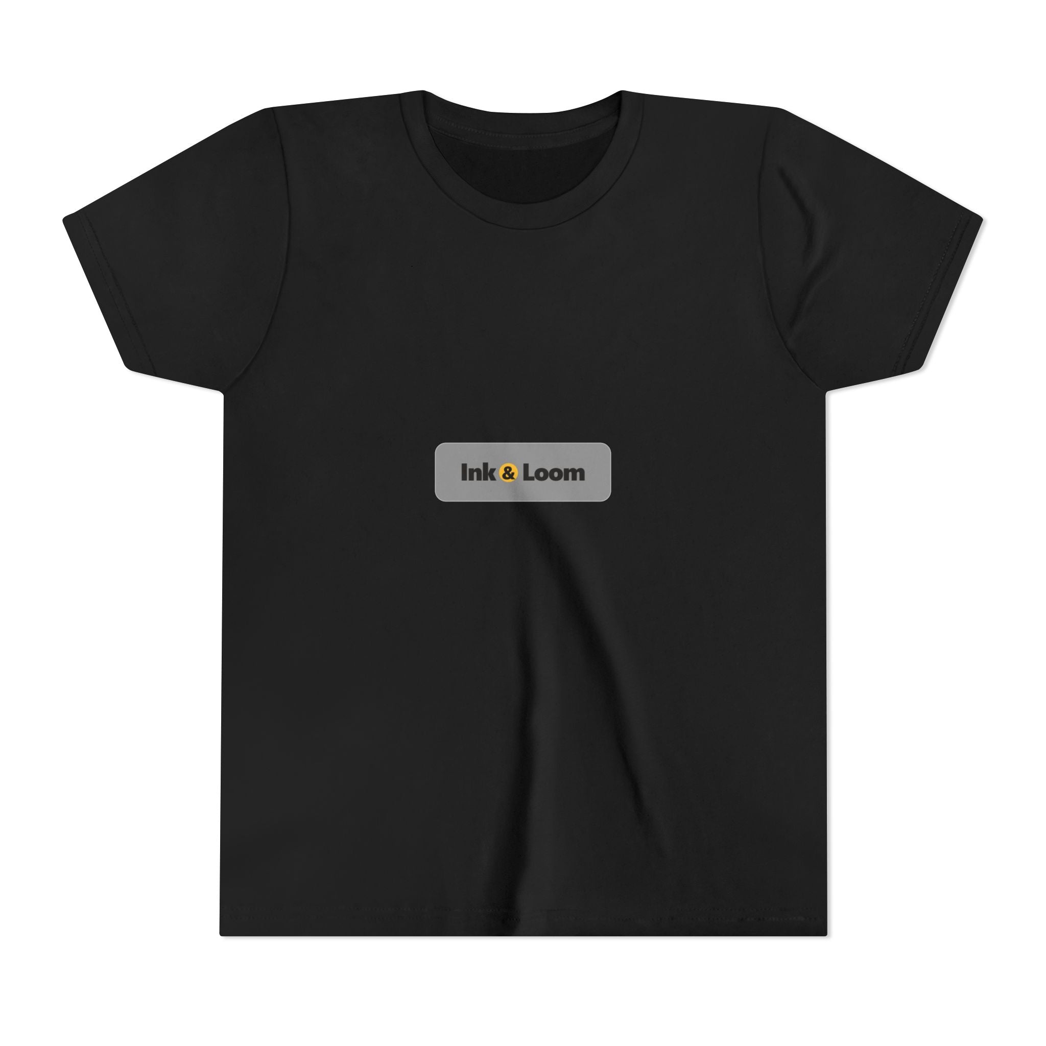 Little Legend Youth Tee, Dark Colors, personalized kids t-shirt with a custom photo and name, Black, front view
