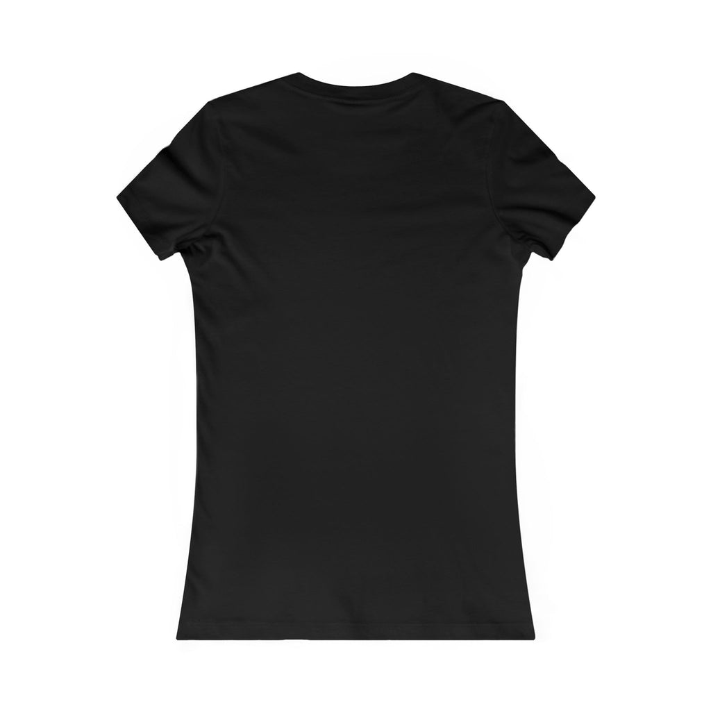 Her Favorite Fitted Tee, Dark Colors, personalized women's fitted t-shirt with a custom photo and name, Asphalt, front view