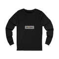 Long Haul Long Sleeve Tee, Dark Colors, personalized long sleeve t-shirt with a custom photo and name, Black, front view
