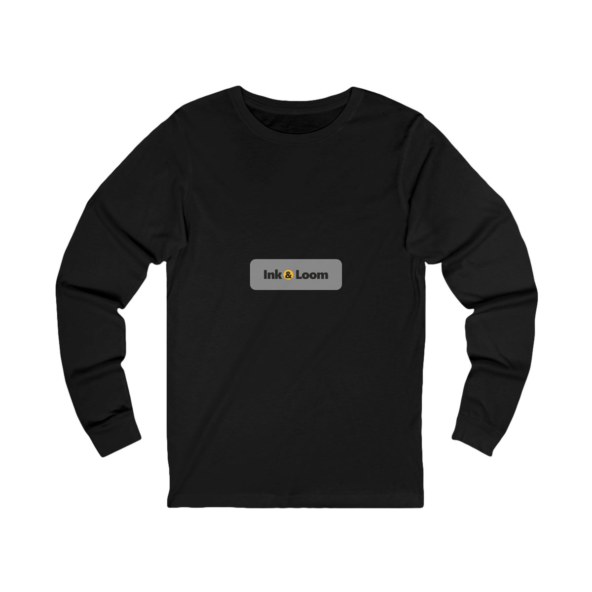 Long Haul Long Sleeve Tee, Dark Colors, personalized long sleeve t-shirt with a custom photo and name, Black, front view