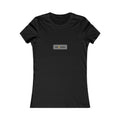 Her Favorite Fitted Tee, Dark Colors, personalized women's fitted t-shirt with a custom photo and name, Black, front view