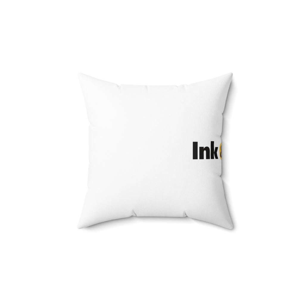 Memory Lane Square Pillow, personalized photo pillow with a custom photo and name, front view