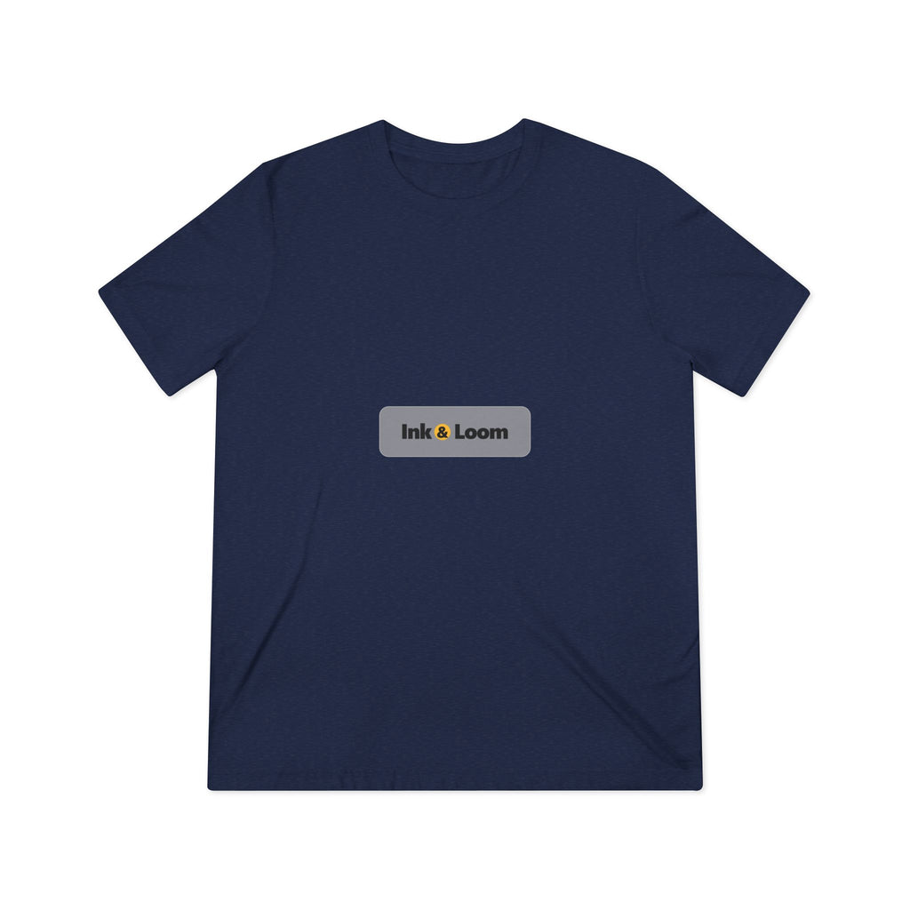 Featherlight Triblend Tee, personalized triblend t-shirt with a custom photo and name, Navy TriBlend, front view