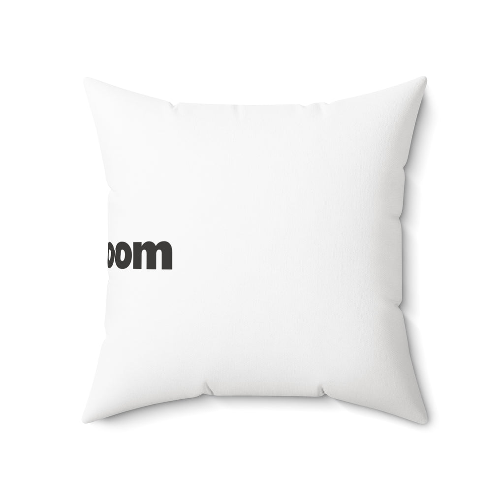 Memory Lane Square Pillow, personalized photo pillow with a custom photo and name, front view