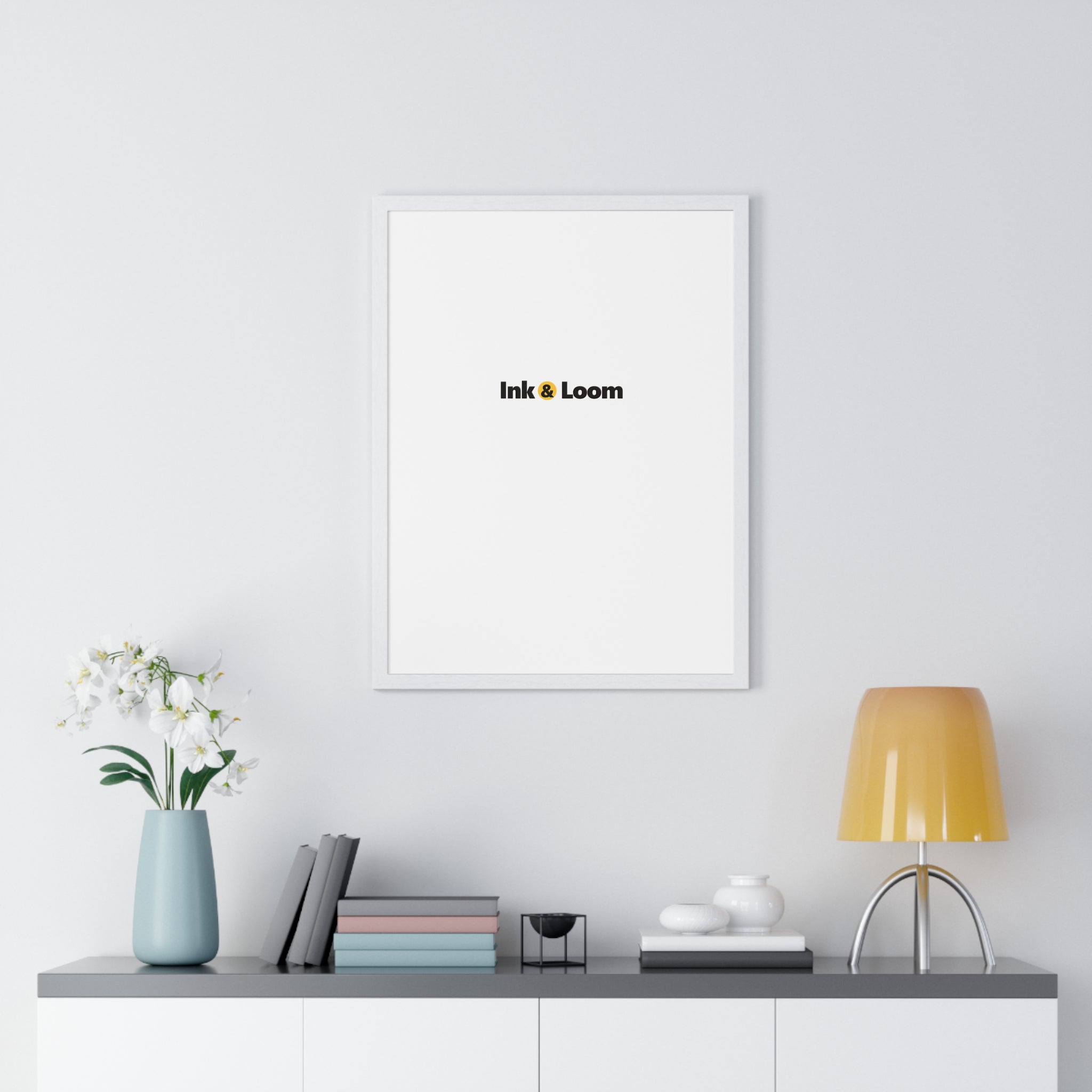 Gallery Framed Poster, personalized framed photo print with a custom photo and name, Black, front view