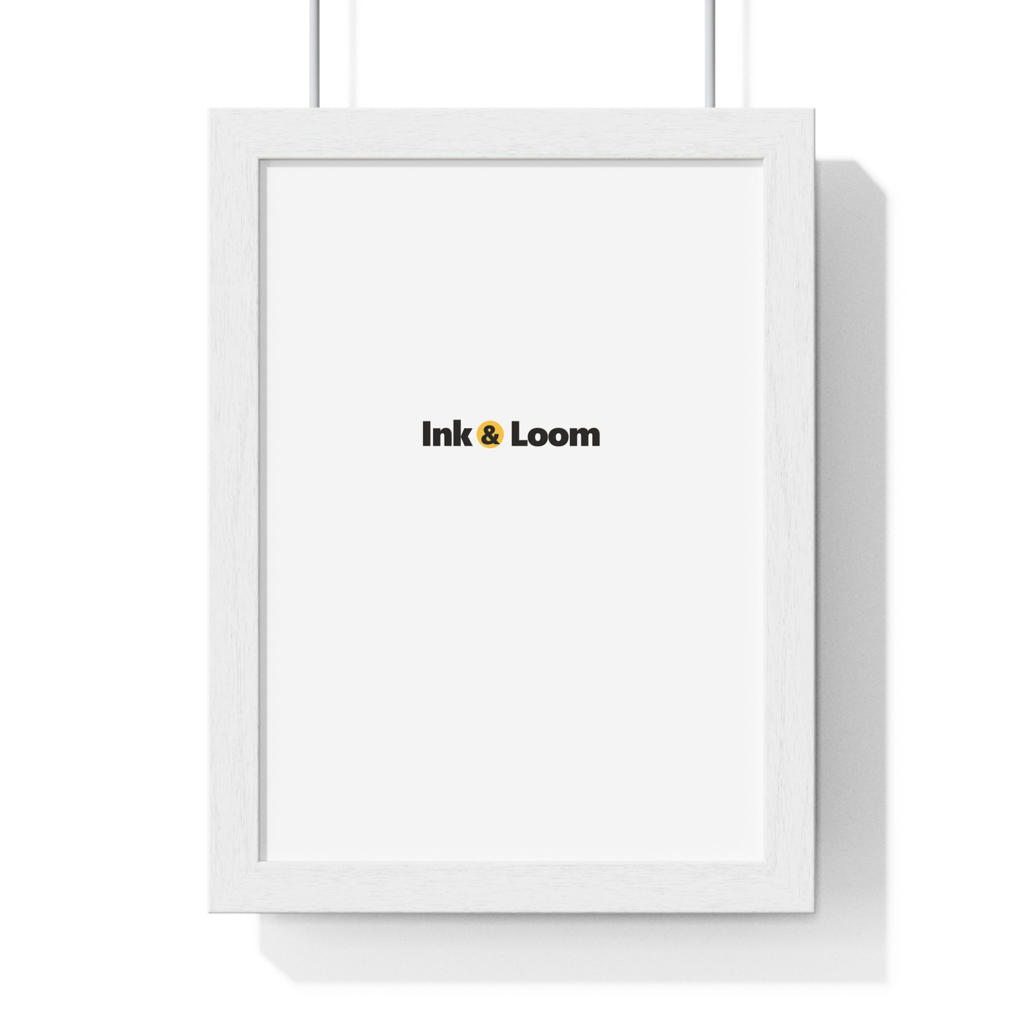 Gallery Framed Poster, personalized framed photo print with a custom photo and name, White, front view