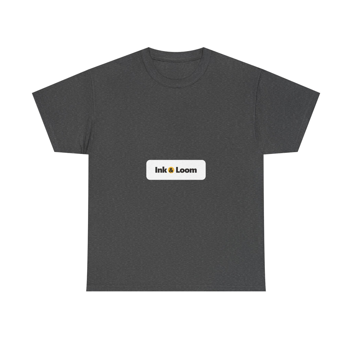 Heritage Heavy Cotton Tee, Dark Colors, personalized heavy cotton t-shirt with a custom photo and name, Dark Chocolate, worn, front view