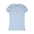 Her Favorite Fitted Tee, personalized women's fitted t-shirt with a custom photo and name, Baby Blue, front view