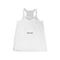 Breeze Flowy Racerback Tank, personalized women's flowy tank top with a custom photo and name, White, front view