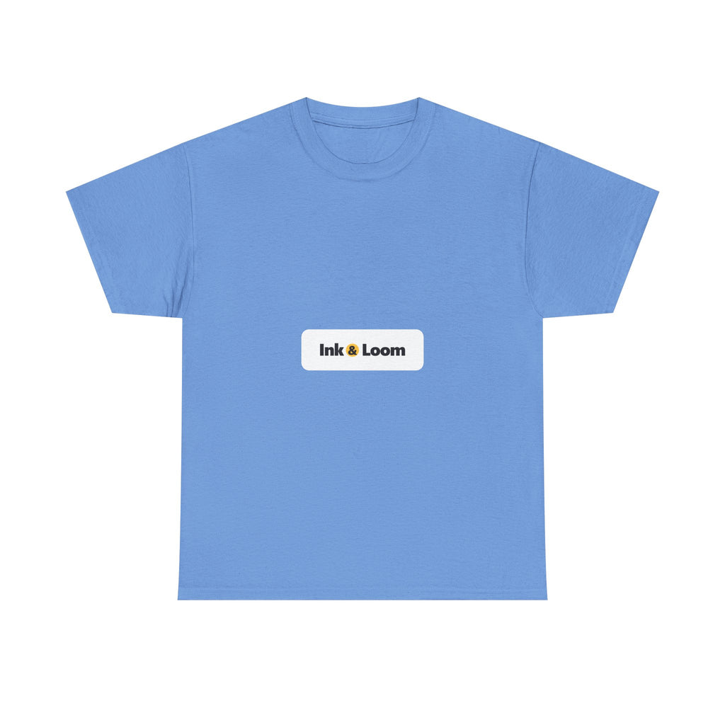 Heritage Heavy Cotton Tee, personalized heavy cotton t-shirt with a custom photo and name, Coral Silk, worn, front view