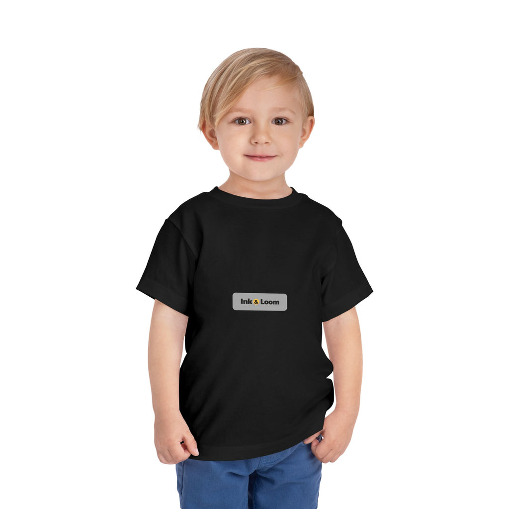 Tiny Star Toddler Tee, Dark Colors, personalized toddler t-shirt with a custom photo and name, Asphalt, front view