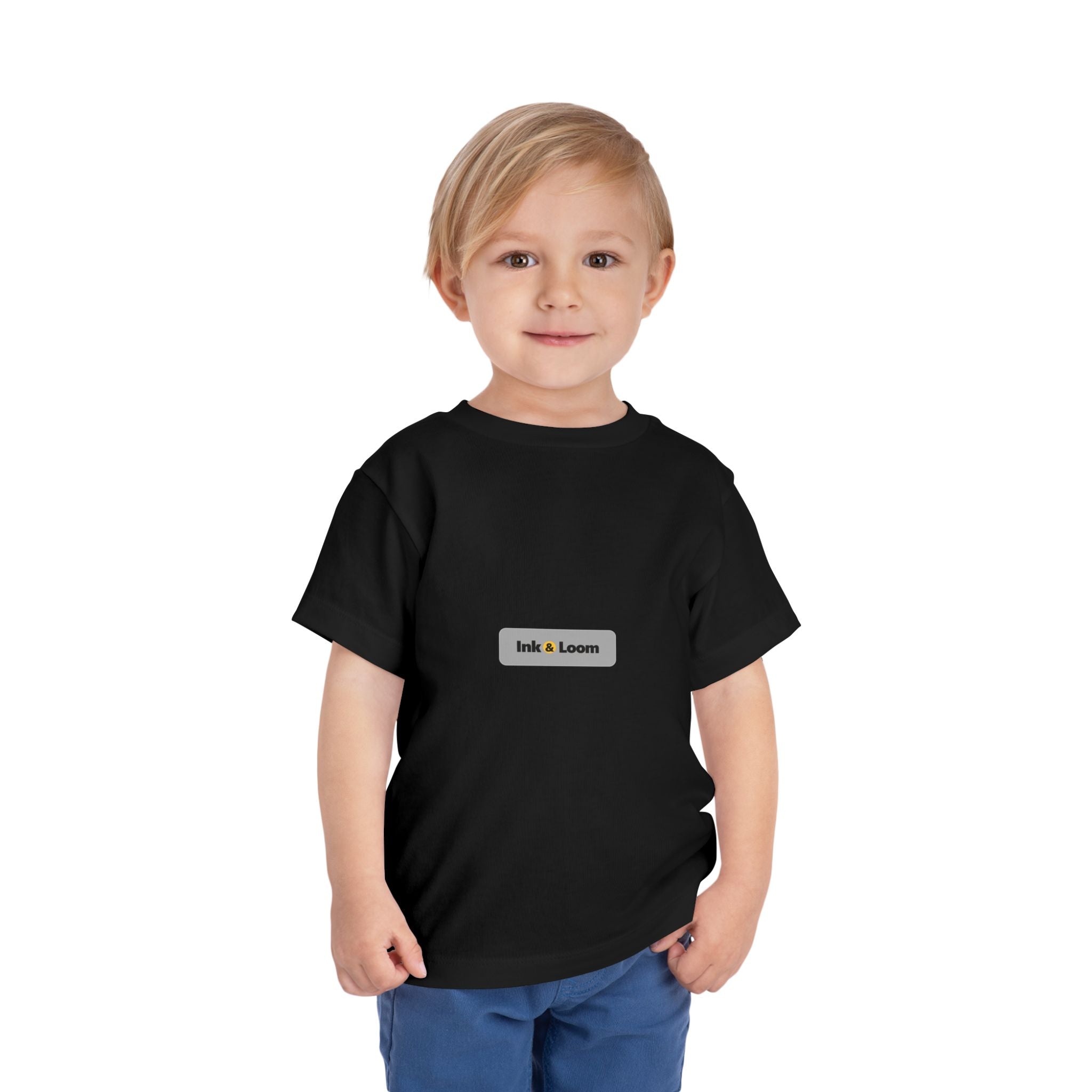 Tiny Star Toddler Tee, Dark Colors, personalized toddler t-shirt with a custom photo and name, Asphalt, front view