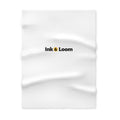 Sweet Dreams Baby Blanket, personalized baby fleece blanket with a custom photo and name, White, front view