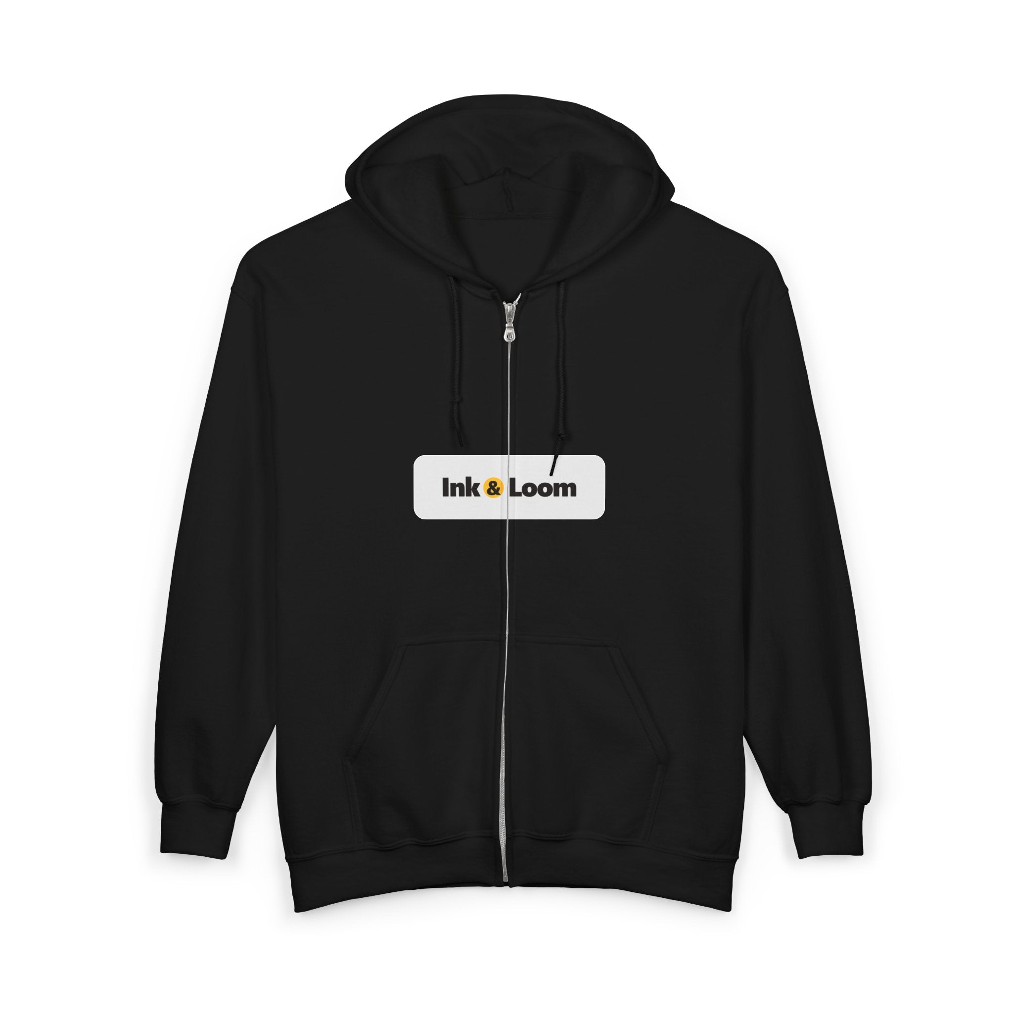 Open Road Full Zip Hoodie, Dark Colors, personalized full zip hoodie with a custom photo and name, Dark Heather, front view