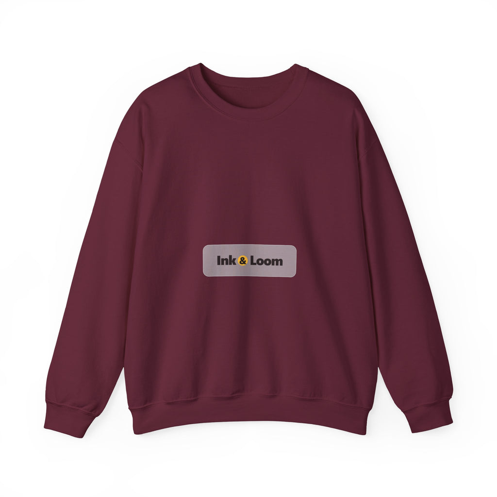 Cozy Crewneck Sweatshirt, Dark Colors, personalized crewneck sweatshirt with a custom photo and name, Maroon, front view