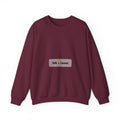 Cozy Crewneck Sweatshirt, Dark Colors, personalized crewneck sweatshirt with a custom photo and name, Maroon, front view