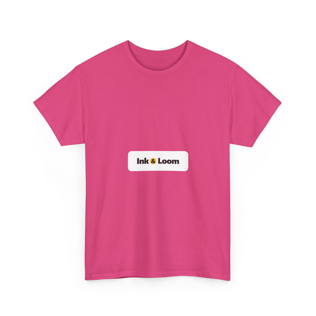 Heritage Heavy Cotton Tee, personalized heavy cotton t-shirt with a custom photo and name, Heliconia, worn, front view