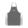 Kitchen Hero Apron, personalized apron with a custom photo and name, Grey, front view