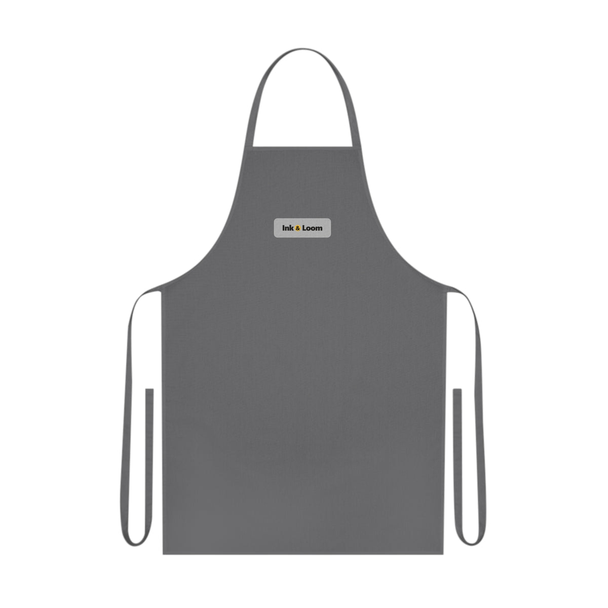Kitchen Hero Apron, personalized apron with a custom photo and name, Grey, front view