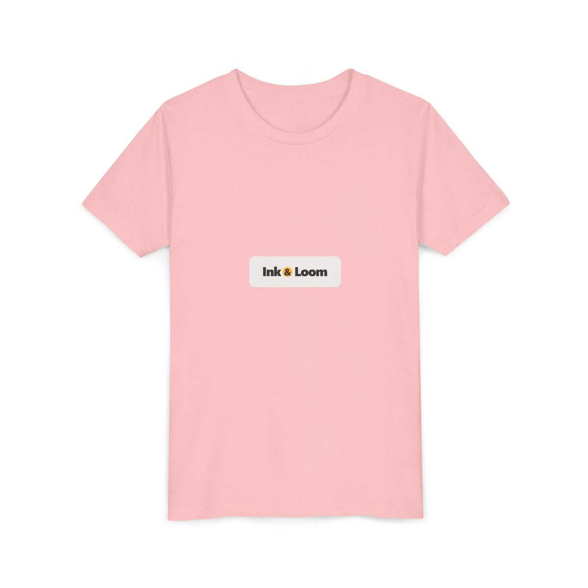 Little Legend Youth Tee, personalized kids t-shirt with a custom photo and name, Pink, worn, front view