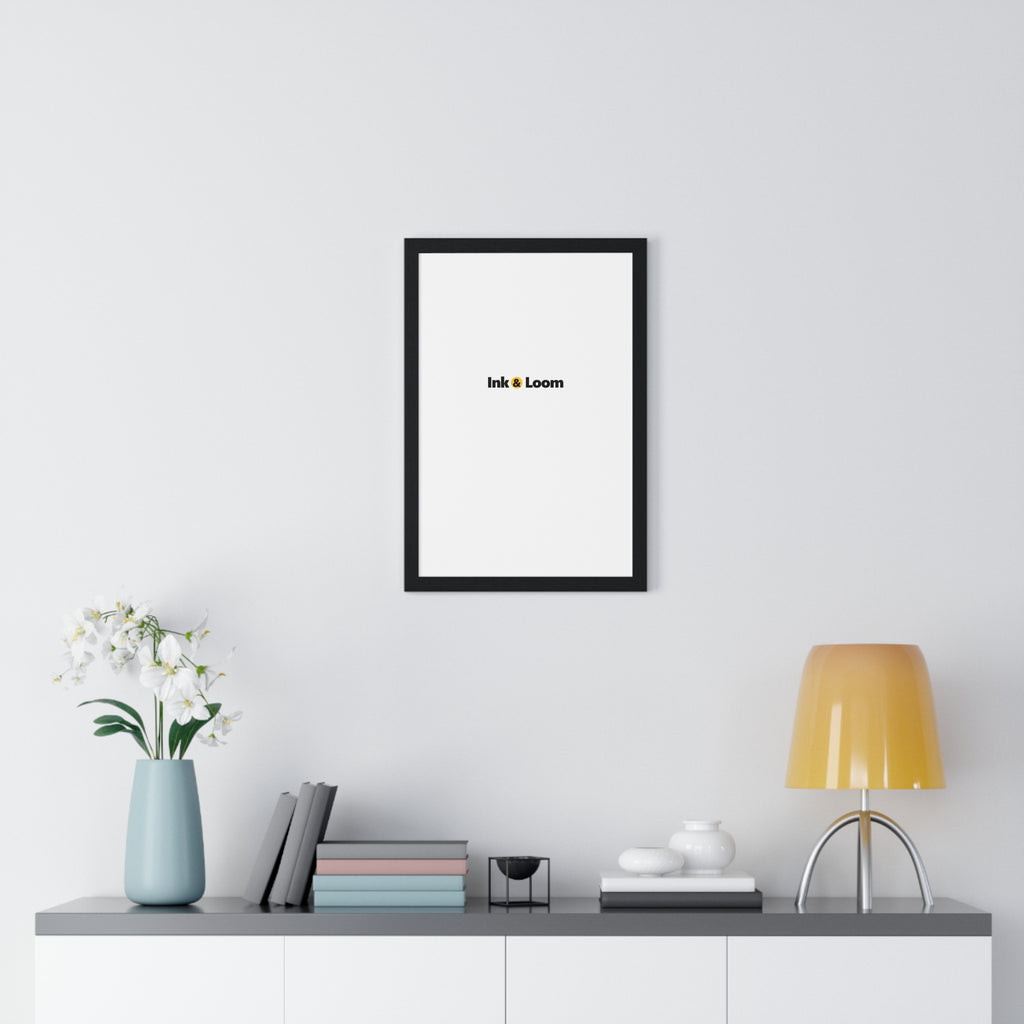 Gallery Framed Poster, personalized framed photo print with a custom photo and name, Black, front view