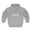 Open Road Full Zip Hoodie, personalized full zip hoodie with a custom photo and name, Sport Grey, front view