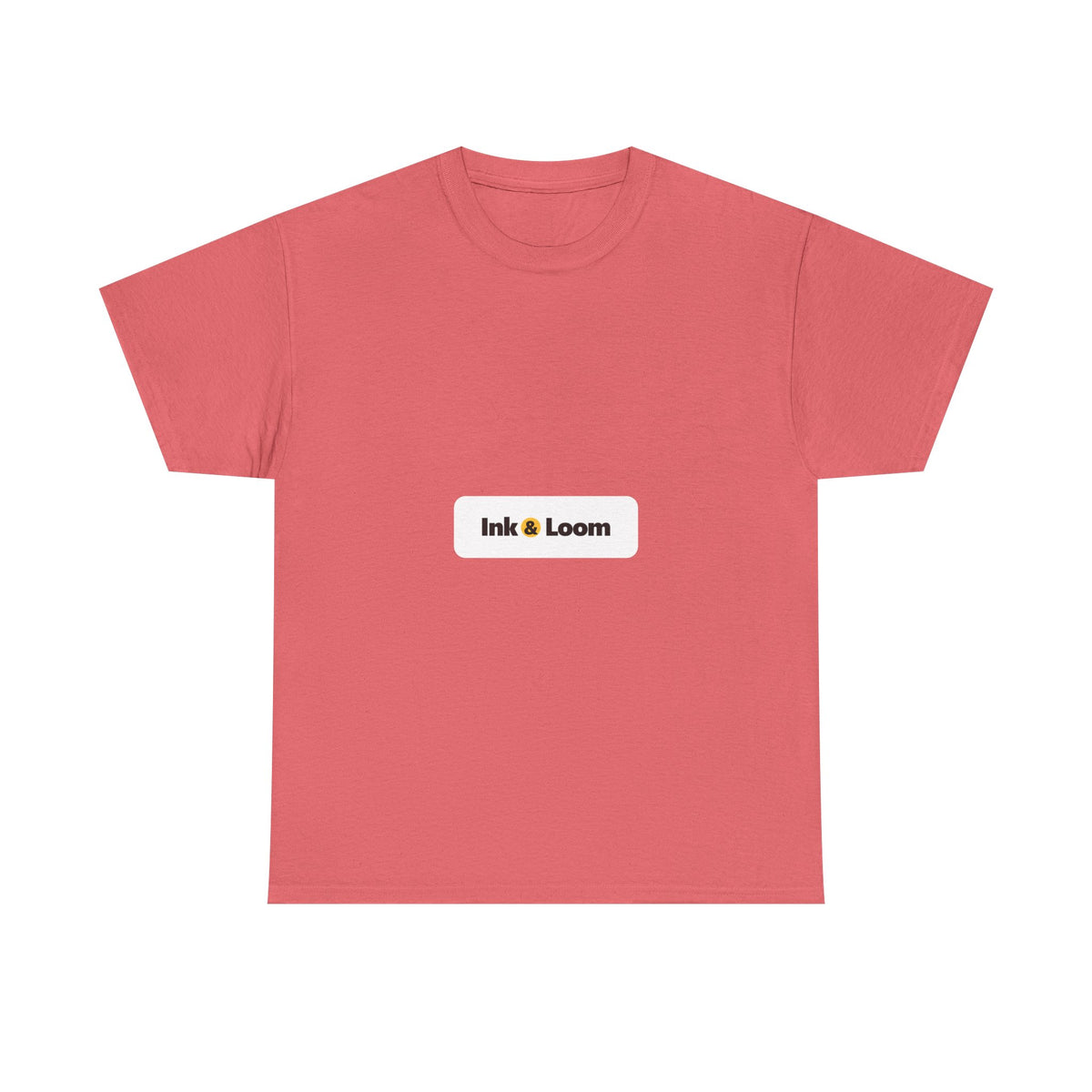 Heritage Heavy Cotton Tee, personalized heavy cotton t-shirt with a custom photo and name, Coral Silk, front view