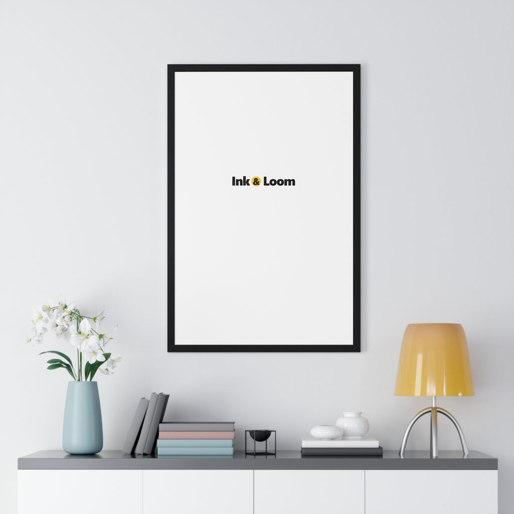 Gallery Framed Poster, personalized framed photo print with a custom photo and name, White, front view