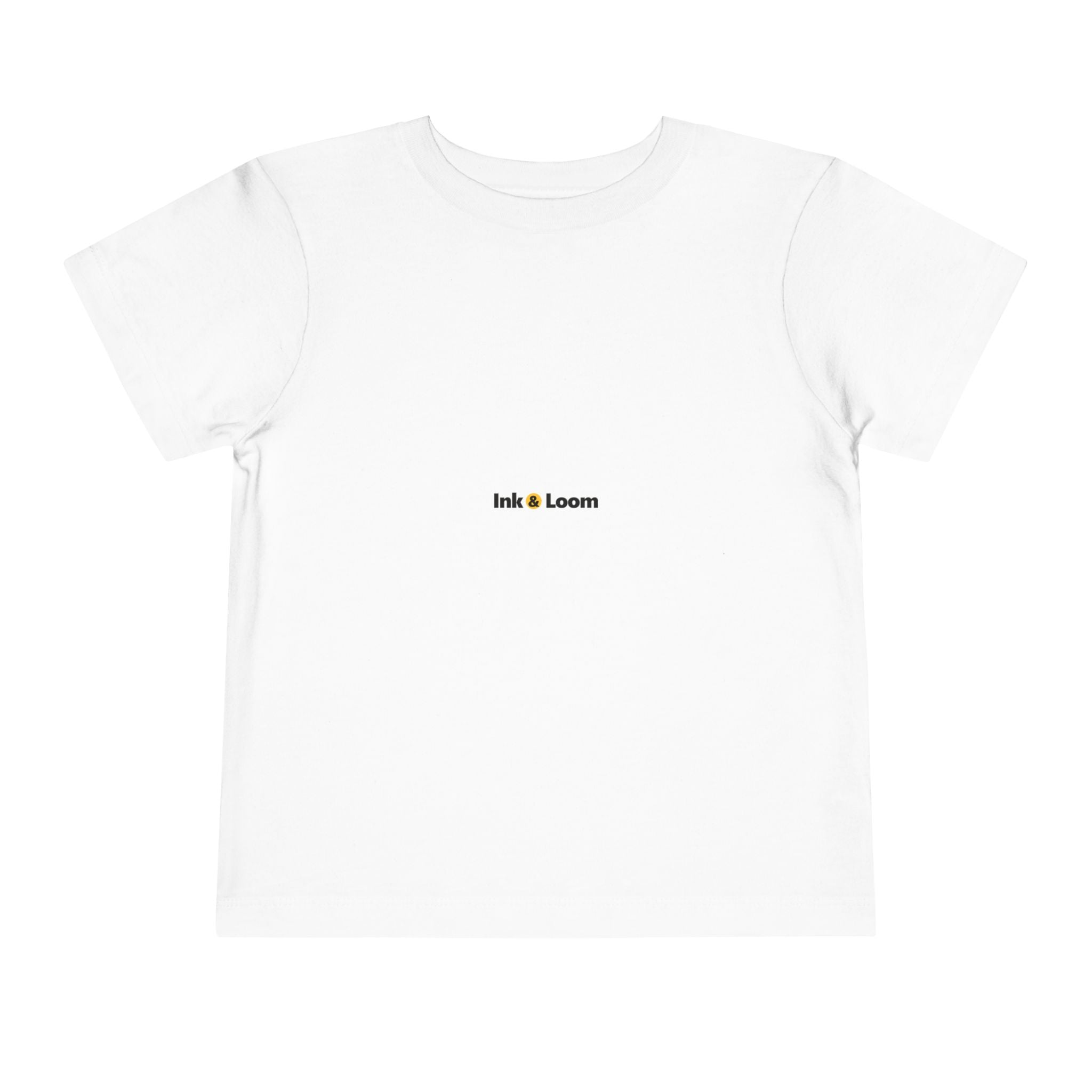 Tiny Star Toddler Tee, personalized toddler t-shirt with a custom photo and name, White, front view