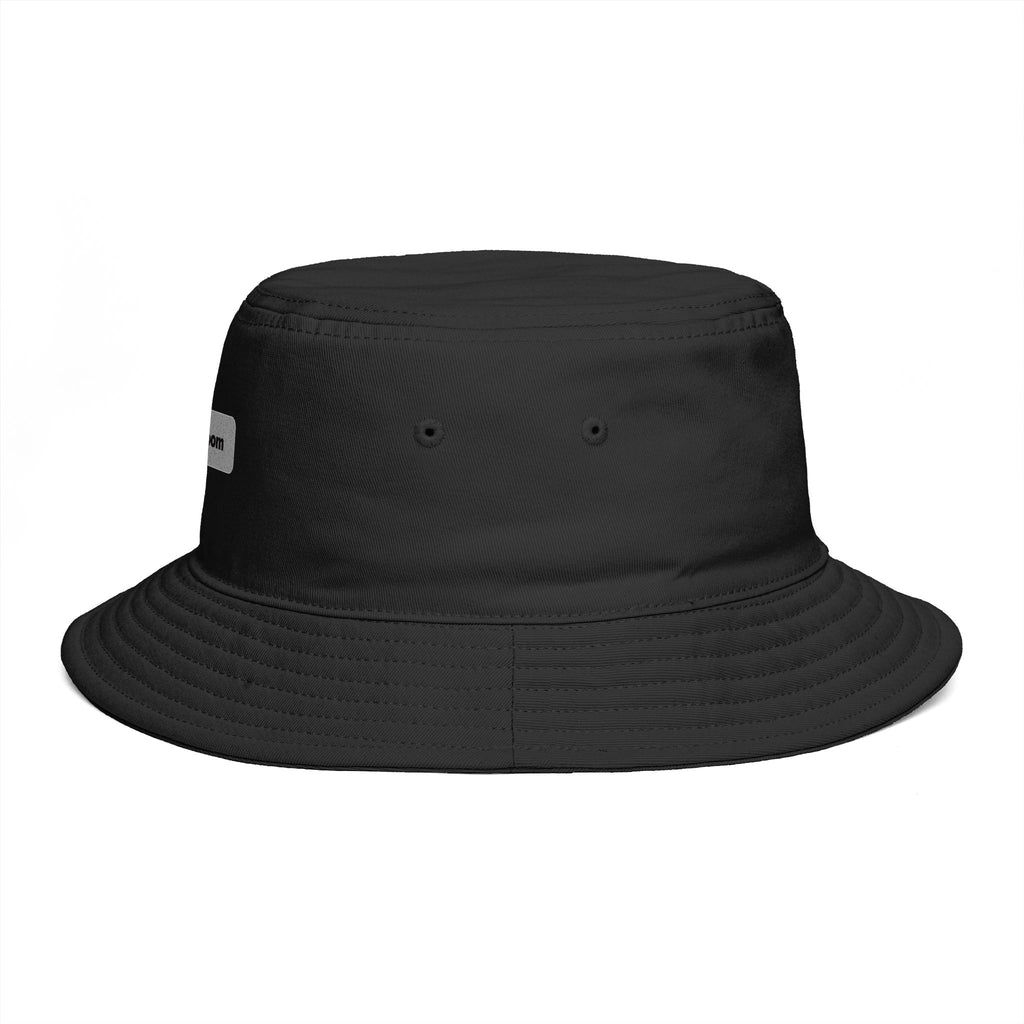 Sunny Days Bucket Hat, Dark Colors, personalized bucket hat with a custom photo and name, Storm, front view