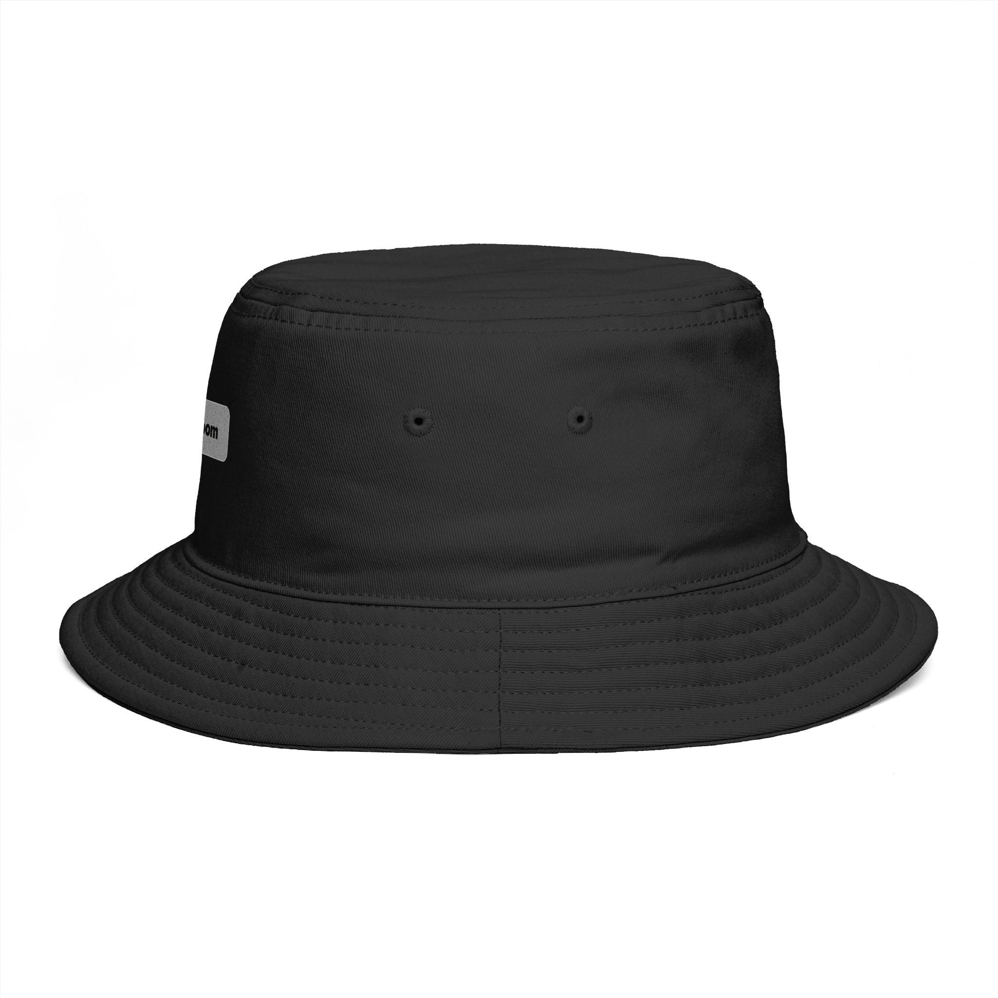 Sunny Days Bucket Hat, Dark Colors, personalized bucket hat with a custom photo and name, Storm, front view