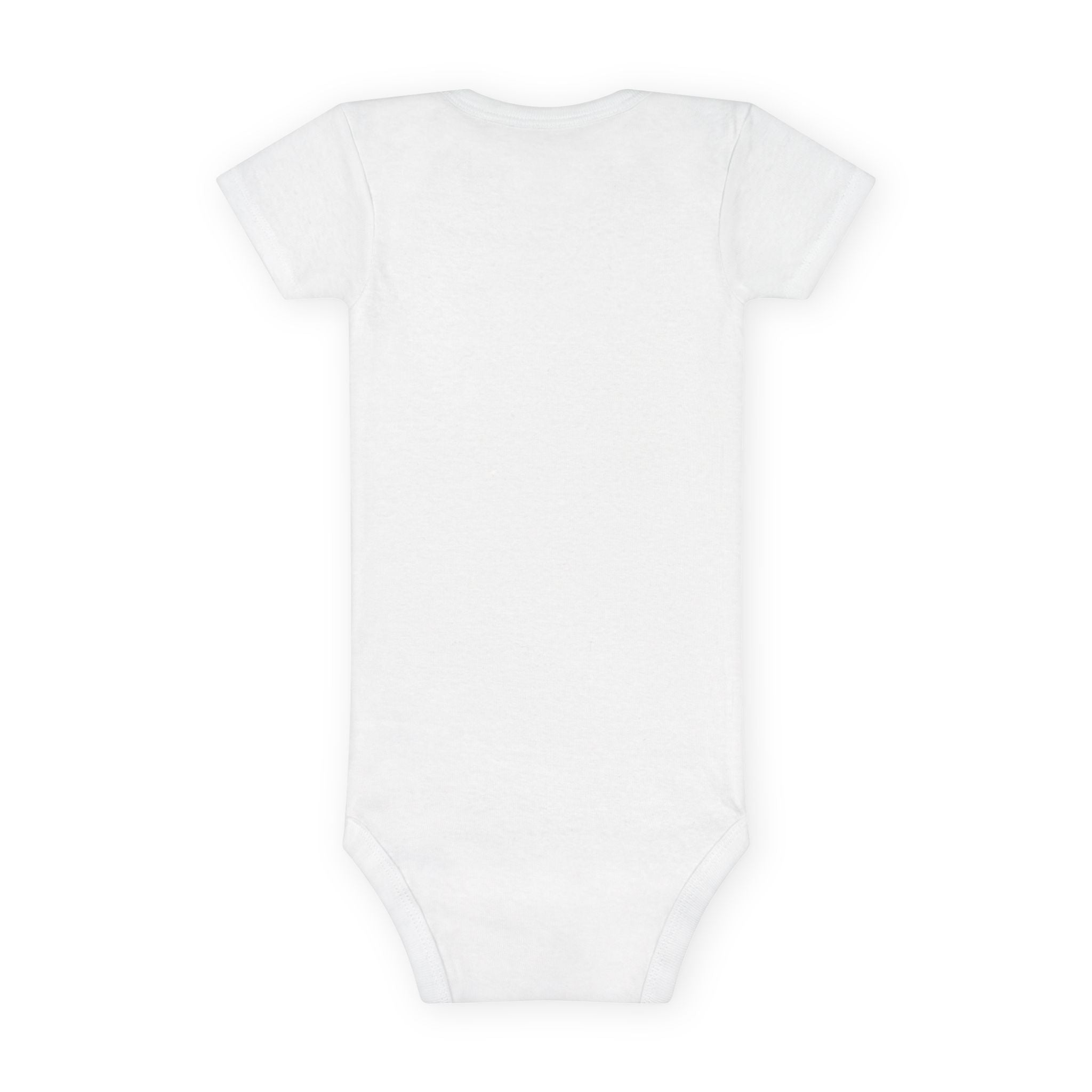 First Snuggles Baby Bodysuit, personalized baby bodysuit with a custom photo and name, Grey, front view